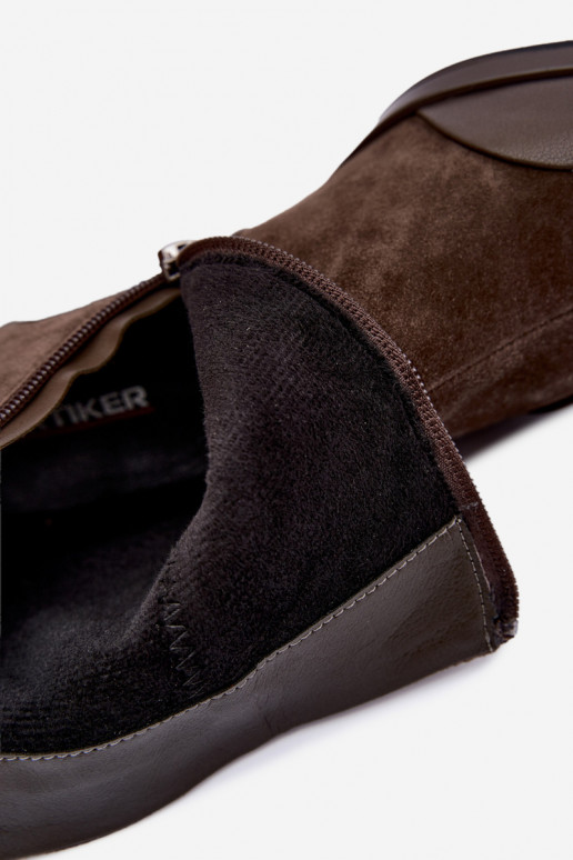 Botas de camurça chaki isoladas com saltos Artiker 59C1297
