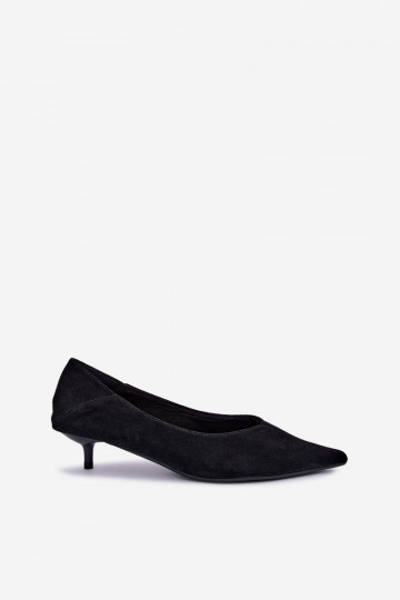 sapatos de salto baixo na cor preta Joresta 2