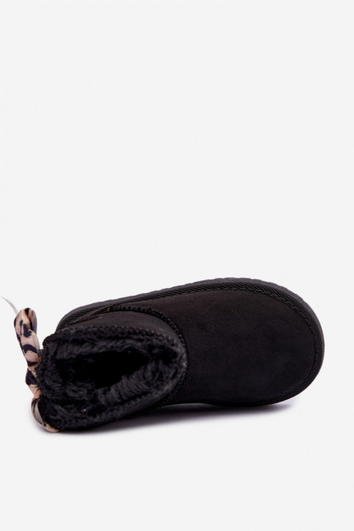 Botas de neve pretas para crianças com fitas Velle