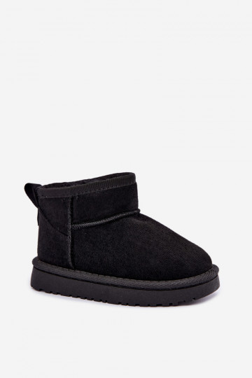 Botas de neve pretas para crianças com forro de pelo dentro Mireya