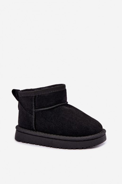 Botas de neve pretas para crianças com forro de pelo dentro Mireya