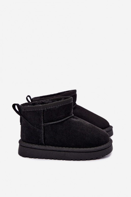 Botas de neve pretas para crianças com forro de pelo dentro Mireya