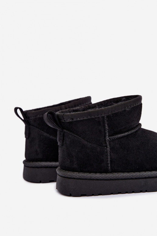 Botas de neve pretas para crianças com forro de pelo dentro Mireya