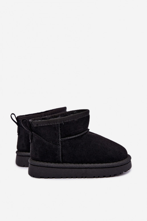 Botas de neve pretas para crianças com forro de pelo dentro Mireya