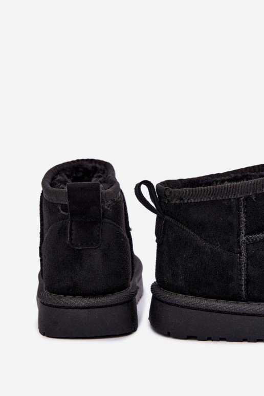 Botas de neve pretas para crianças com forro de pelo dentro Mireya