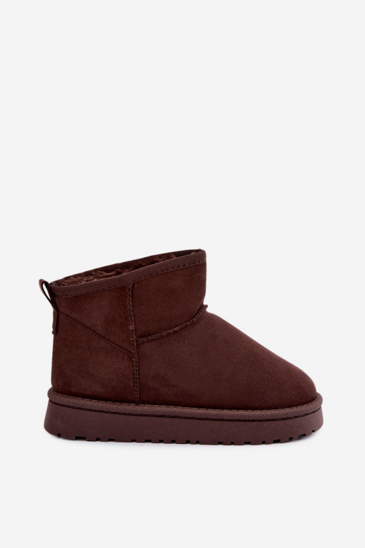 Botas de neve isoladas para crianças com forro de pelo dentro Czekolado Mireya