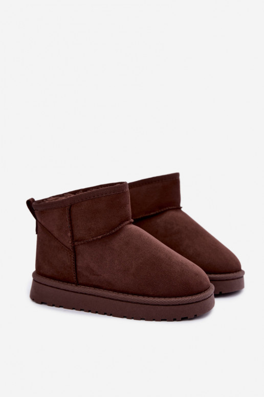 Botas de neve isoladas para crianças com forro de pelo dentro Czekolado Mireya