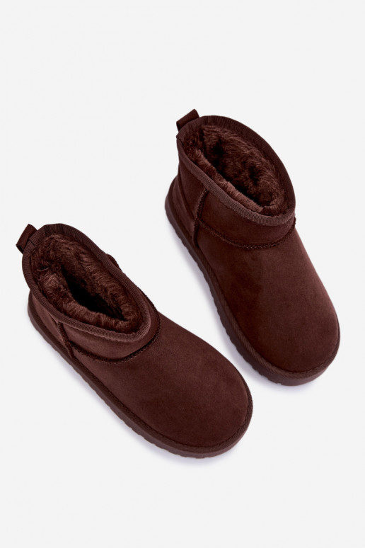 Botas de neve isoladas para crianças com forro de pelo dentro Czekolado Mireya