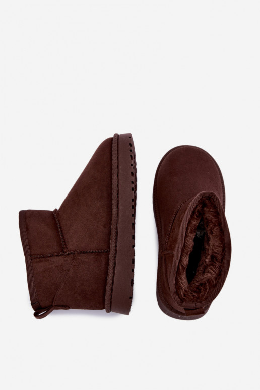 Botas de neve isoladas para crianças com forro de pelo dentro Czekolado Mireya
