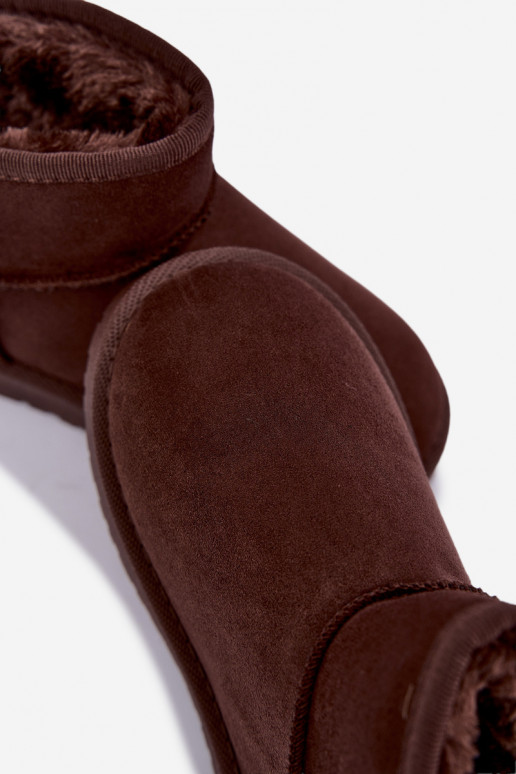 Botas de neve isoladas para crianças com forro de pelo dentro Czekolado Mireya