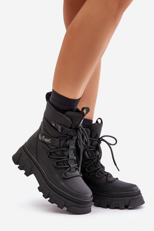 Botas de neve pretas para mulheres Lee Cooper LCJ-24-47-3144
