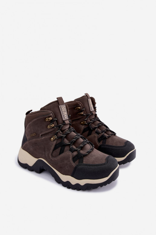 Botas de caminhada marrons escuras para homens Big Star UU174183 HI-Poly System