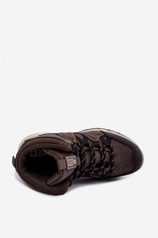 Botas de caminhada marrons escuras para homens Big Star UU174183 HI-Poly System