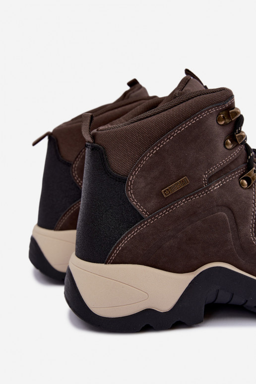 Botas de caminhada marrons escuras para homens Big Star UU174183 HI-Poly System