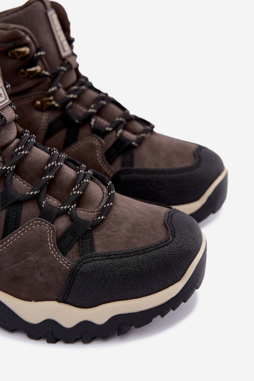 Botas de caminhada marrons escuras para homens Big Star UU174183 HI-Poly System