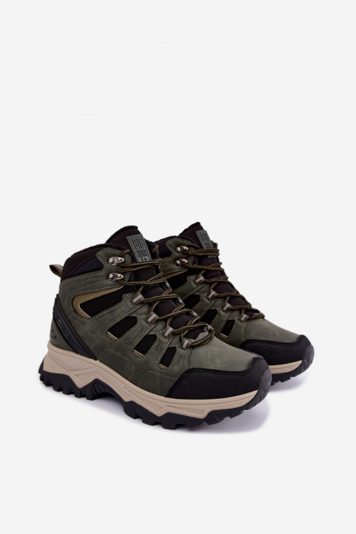 Botas de caminhada verdes isoladas para homens Big Star UU174315