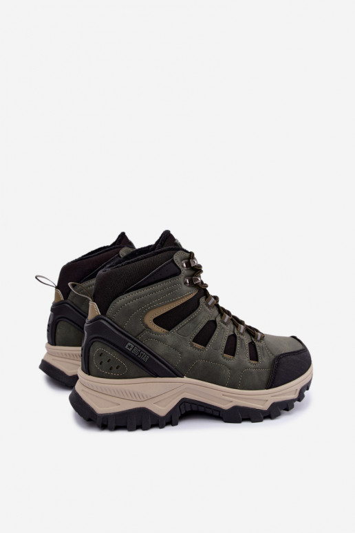 Botas de caminhada verdes isoladas para homens Big Star UU174315