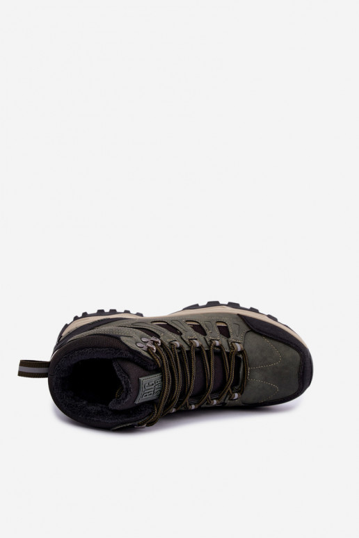Botas de caminhada verdes isoladas para homens Big Star UU174315