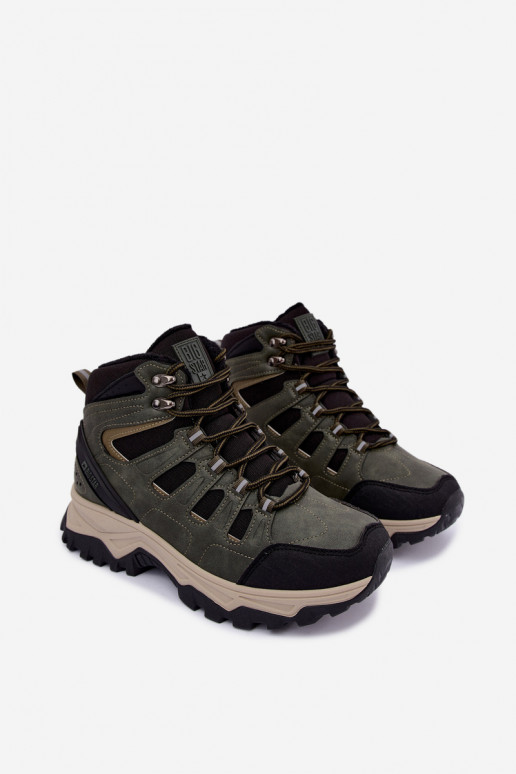 Botas de caminhada verdes isoladas para homens Big Star UU174315
