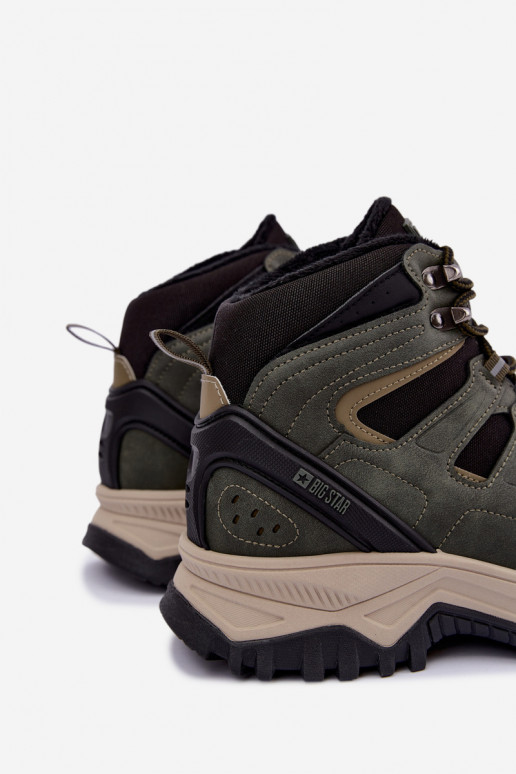 Botas de caminhada verdes isoladas para homens Big Star UU174315
