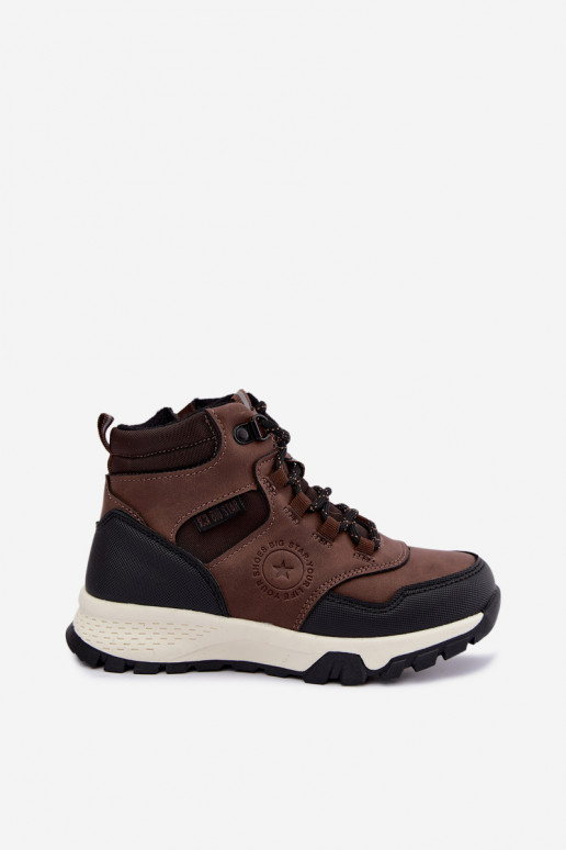 Botas marrons escuras isoladas para crianças Big Star UU374003