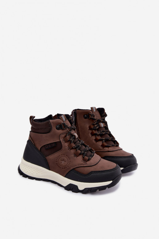 Botas marrons escuras isoladas para crianças Big Star UU374003