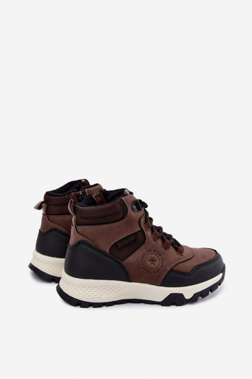 Botas marrons escuras isoladas para crianças Big Star UU374003