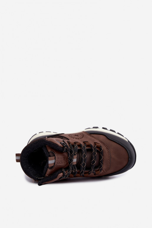 Botas marrons escuras isoladas para crianças Big Star UU374003