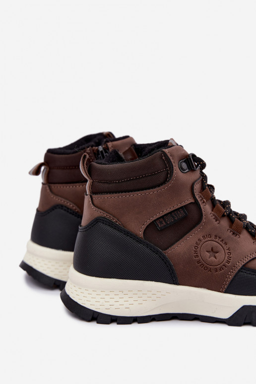 Botas marrons escuras isoladas para crianças Big Star UU374003