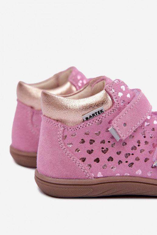 Sapatos rosa para crianças com corações Bartek 8631965