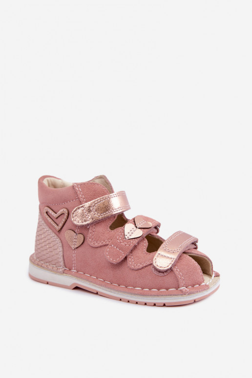 Sandálias femininas para crianças Bartek 8550069 em rosa