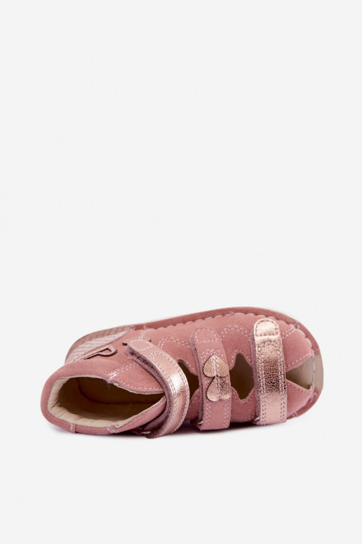 Sandálias femininas para crianças Bartek 8550069 em rosa