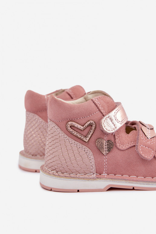 Sandálias femininas para crianças Bartek 8550069 em rosa