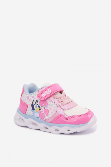 Ténis infantis Bluey com sola brilhante 8704215 em rosa
