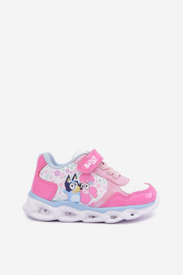 Ténis infantis Bluey com sola brilhante 8704215 em rosa 2