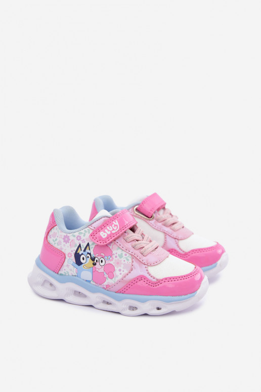 Ténis infantis Bluey com sola brilhante 8704215 em rosa