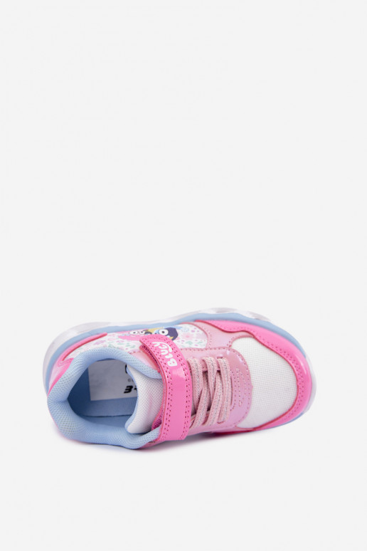 Ténis infantis Bluey com sola brilhante 8704215 em rosa