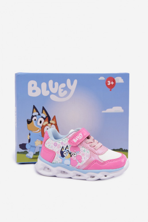 Ténis infantis Bluey com sola brilhante 8704215 em rosa