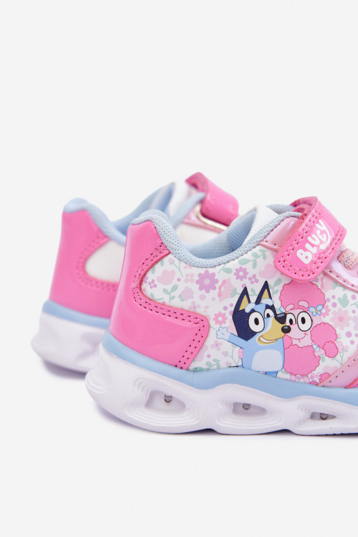 Ténis infantis Bluey com sola brilhante 8704215 em rosa