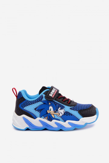 Sapatilhas para meninos Sonic com sola brilhante 8702946 em azul escuro 2