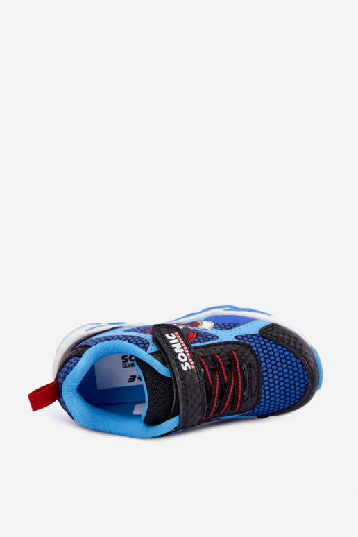 Sapatilhas para meninos Sonic com sola brilhante 8702946 em azul escuro