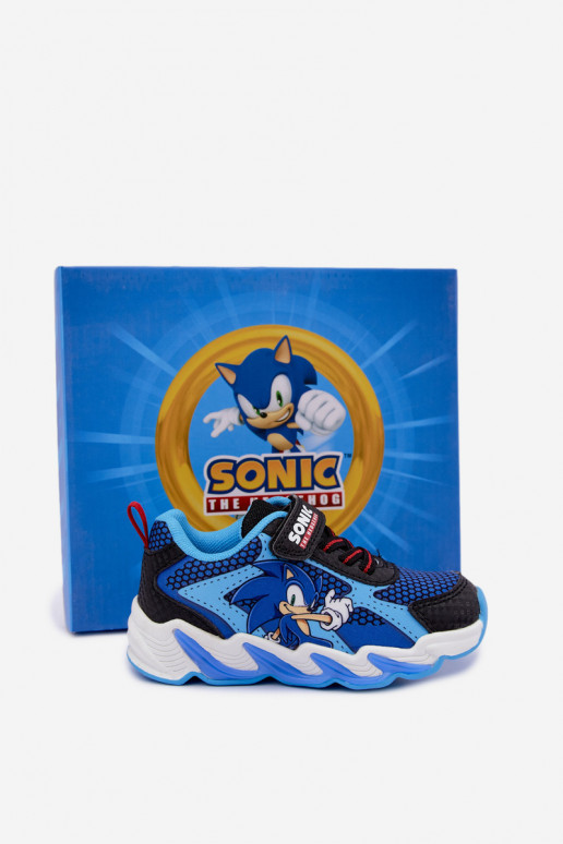 Sapatilhas para meninos Sonic com sola brilhante 8702946 em azul escuro