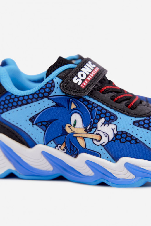 Sapatilhas para meninos Sonic com sola brilhante 8702946 em azul escuro