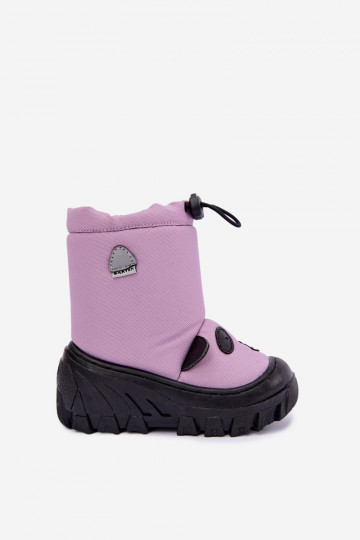 Botas de neve infantis feitas de material impermeável Bartek 11045801 em violeta 2