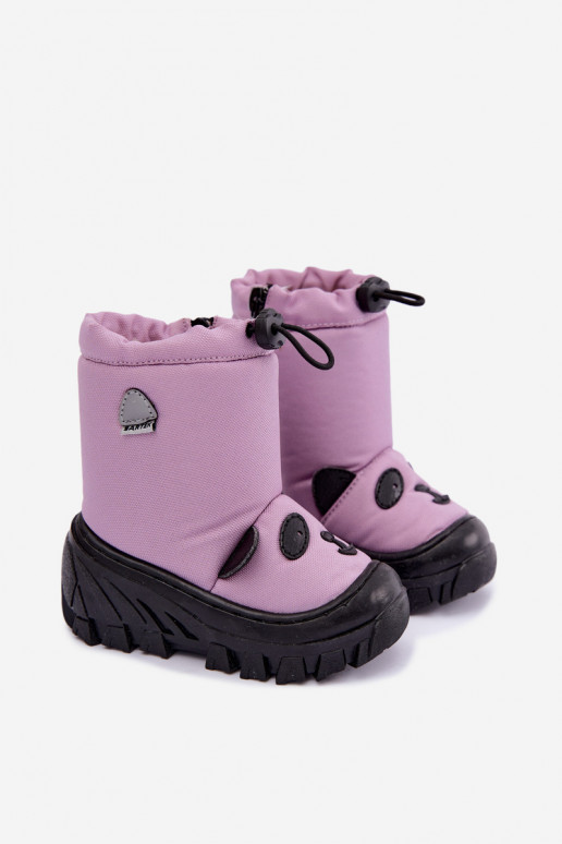 Botas de neve infantis feitas de material impermeável Bartek 11045801 em violeta