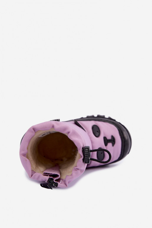 Botas de neve infantis feitas de material impermeável Bartek 11045801 em violeta