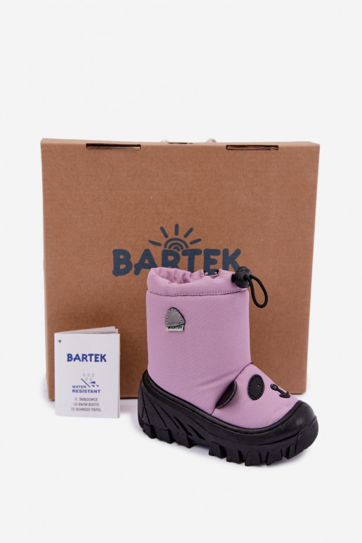 Botas de neve infantis feitas de material impermeável Bartek 11045801 em violeta