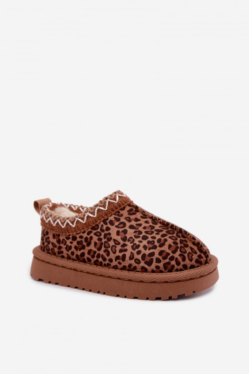 Botas de neve infantis com estampa de leopardo Ysmerine