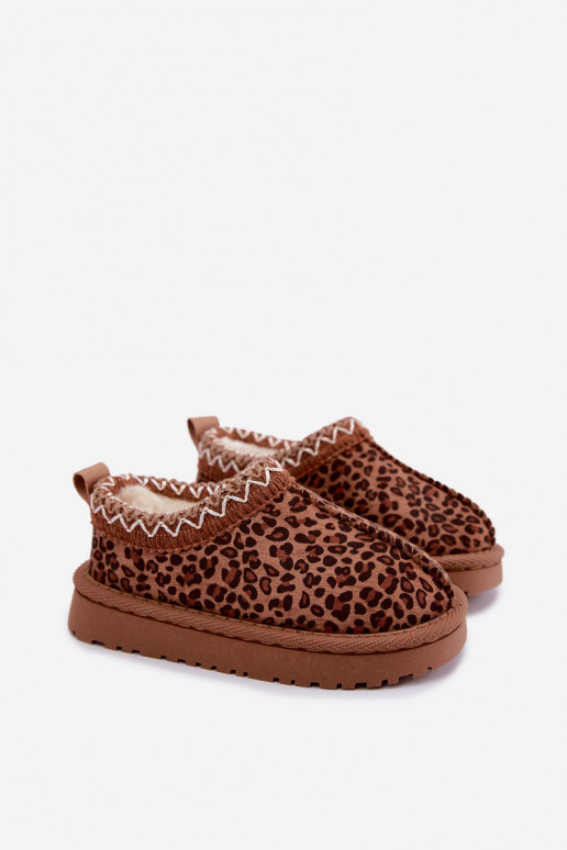 Botas de neve infantis com estampa de leopardo Ysmerine