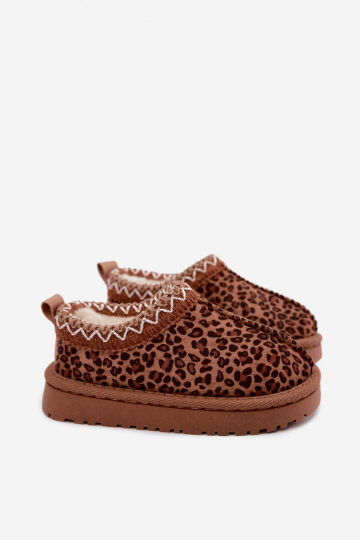 Botas de neve infantis com estampa de leopardo Ysmerine